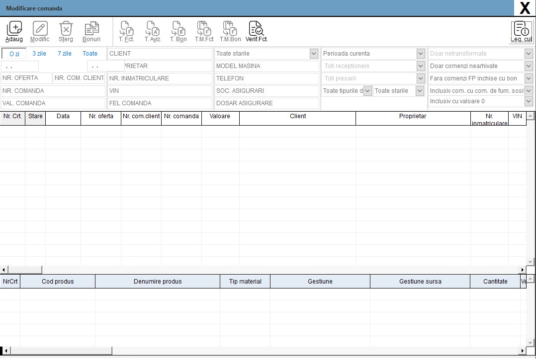 Program service auto antet deviz Trendix